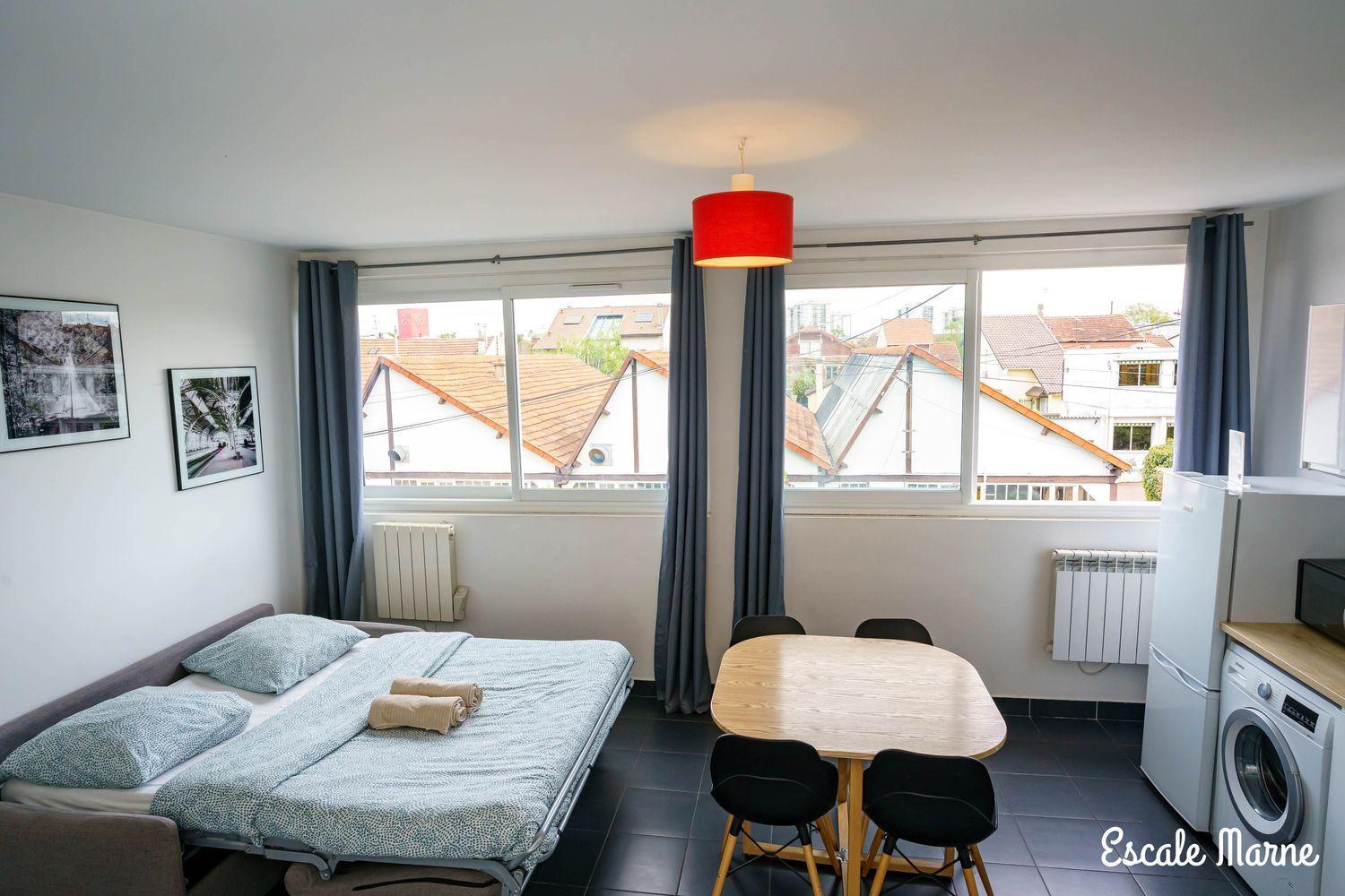 Escale-Marne Fr - 102 - Free Parking - Free Luggage Storage - All Equipped - Linen Included - Washing Machine - 10Mn Walk Metro 8 - Rer A - Panoramic View - From 1 To 4 Guests Maisons-Alfort Exterior foto